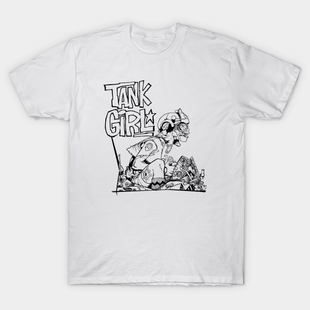 More Tank Girl VI (High Resolution, Monochrome). T-Shirt by HortusMornsEst